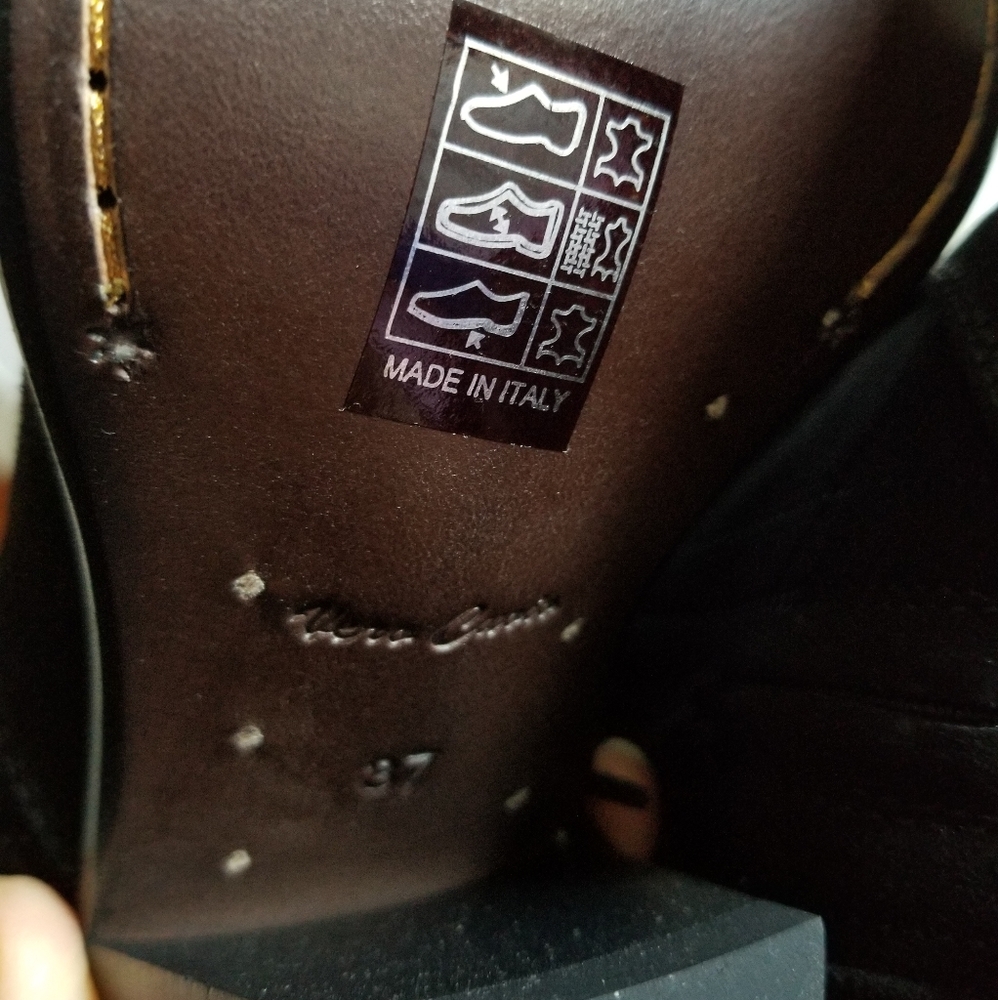 Golden Goose Suede Leather Fringe Limited Handmade Cowboy Boots Black Si… - Picture 11 of 11